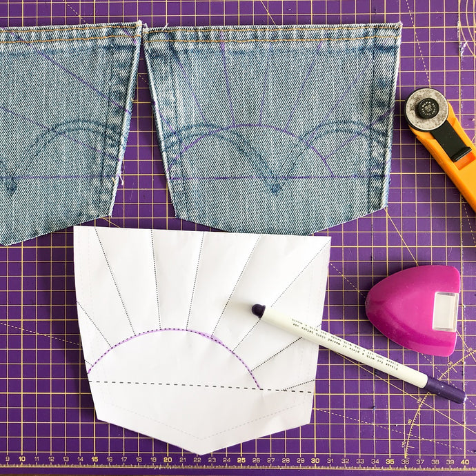 halfmoon 101 JEANS | Sew Along Day 5 - prep & back pockets