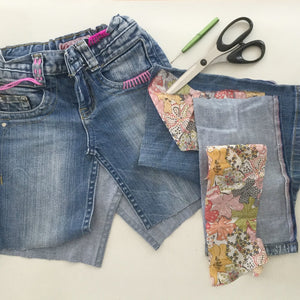 up-cycled denim skirt | tutorial