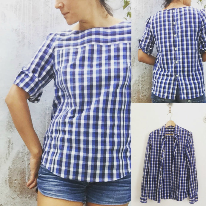 up-cycled, buttoned-down Mathilde | sewn