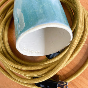 Turquoise Ceramic Pendant Lamp
