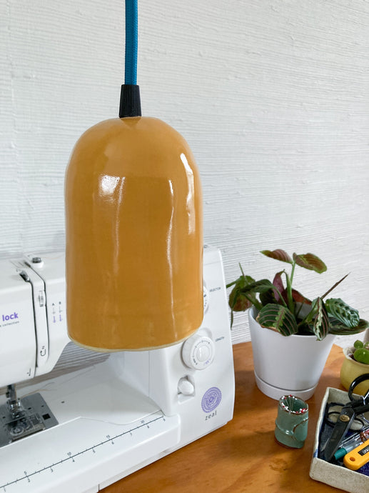 Yellow Ceramic Pendant Lamp